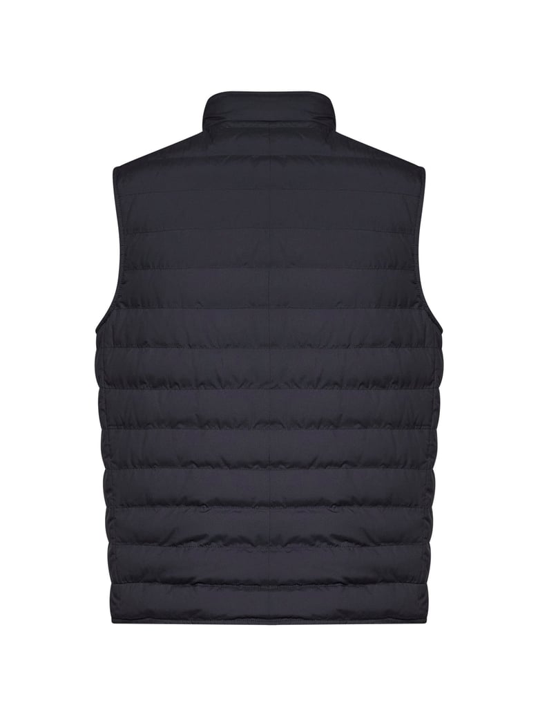 padded vest navy blue nylon by Selfnex