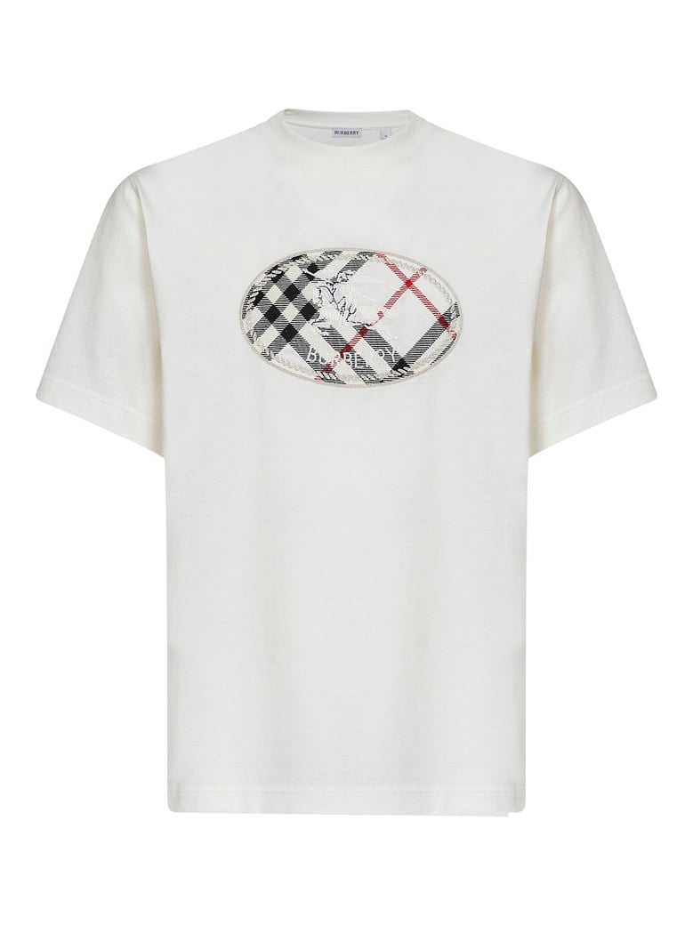 t-shirt knight stamp check chalk white cotton by Selfnex