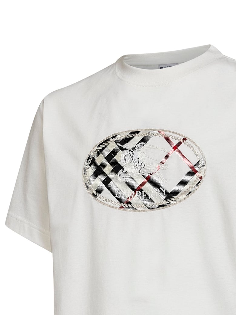 t-shirt knight stamp check chalk white cotton by Selfnex