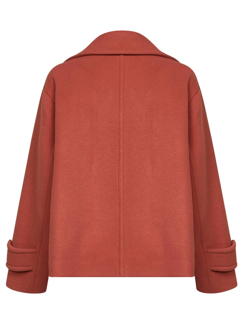 short wool-blend coat cedar pink by Selfnex