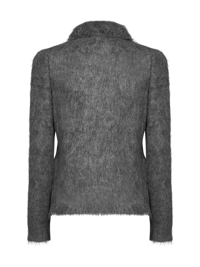 polo shirt smoky grey alpaca-blend by Selfnex