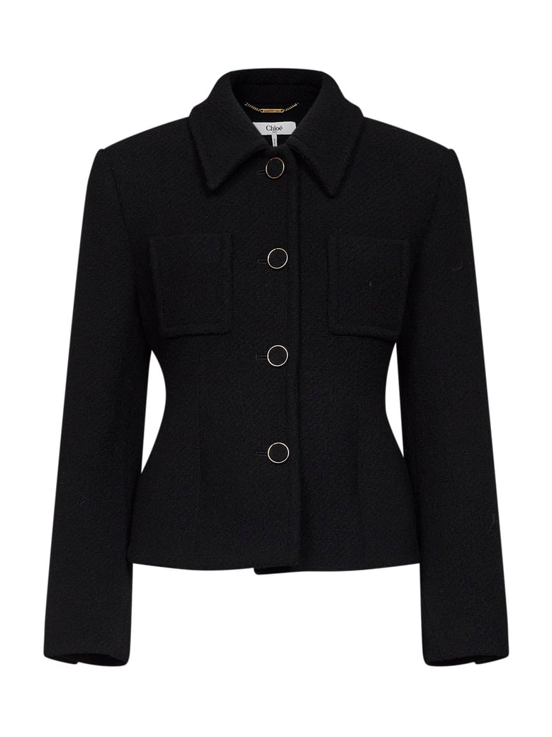 jacket bouclé wool-blend black by Selfnex