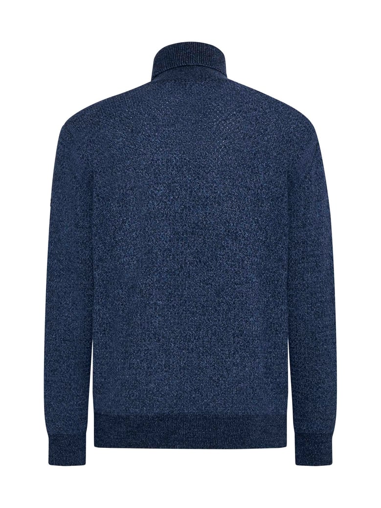 wool sweater turtleneck blue by Selfnex