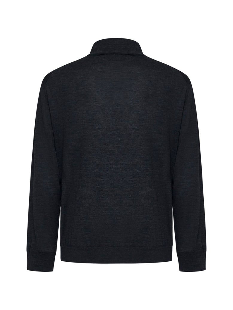 sweater grey virgin wool mock neck by Selfnex