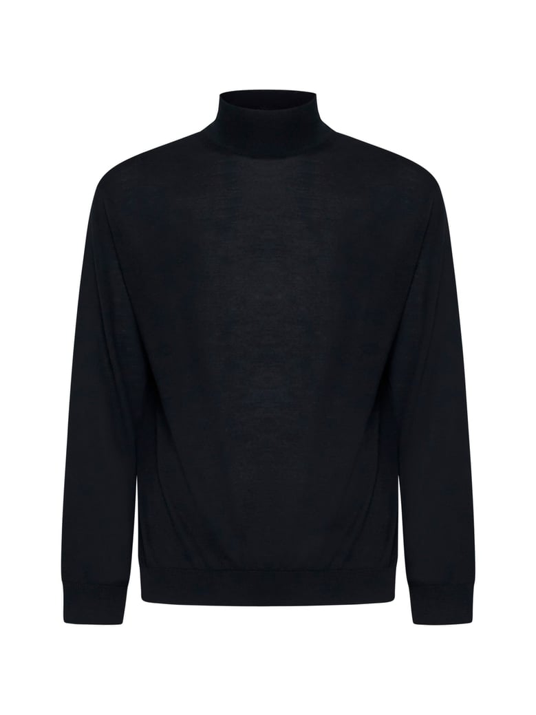 mock neck sweater black by Selfnex