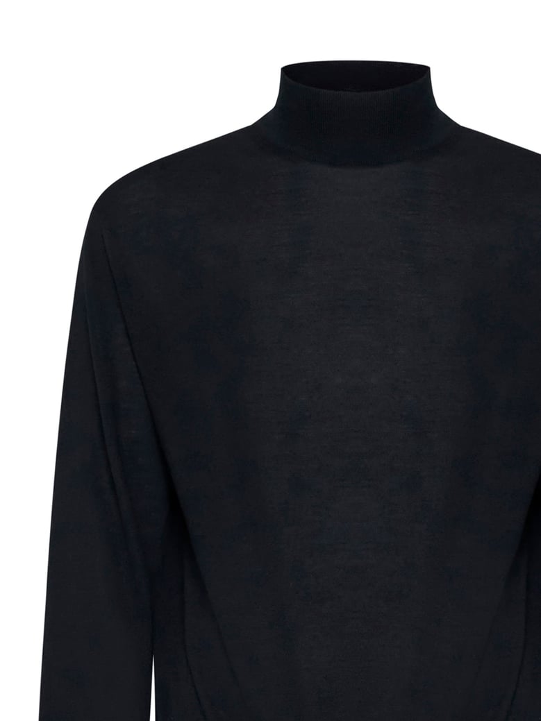 mock neck sweater black by Selfnex