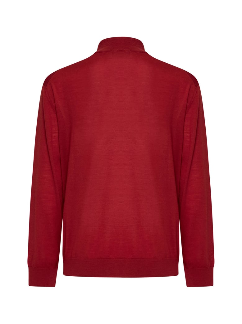 mock neck sweater red by Selfnex
