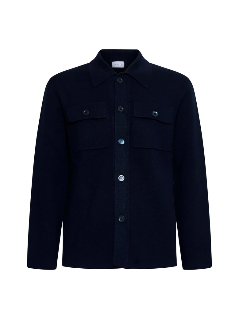 knit jacket blue by Selfnex