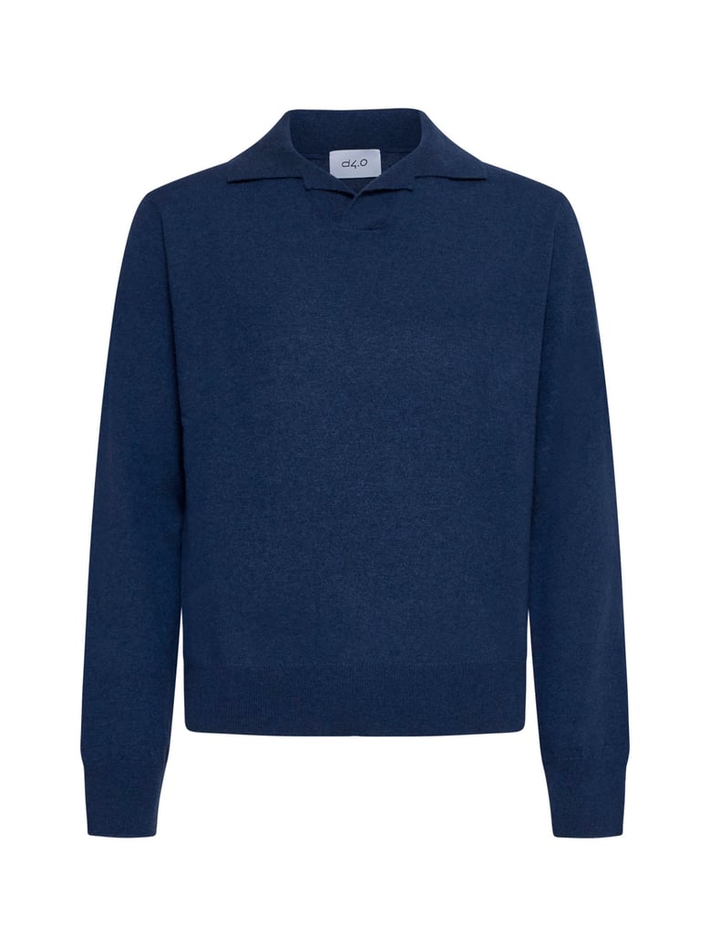 polo shirt v-neck blue by Selfnex