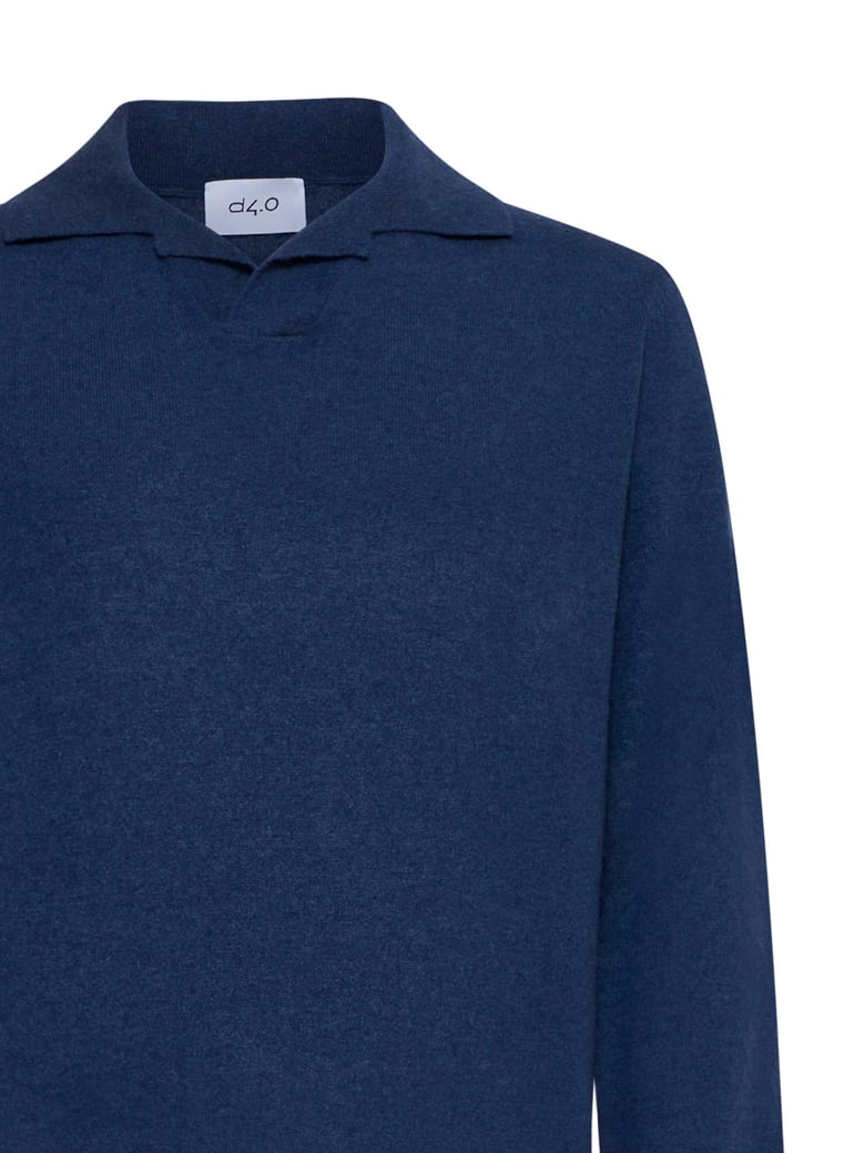 polo shirt v-neck blue by Selfnex