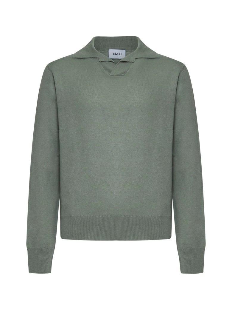 polo shirt v-neck green by Selfnex
