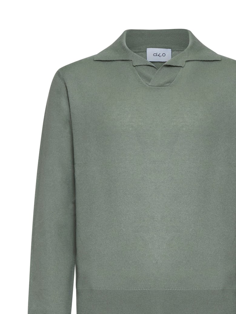 polo shirt v-neck green by Selfnex