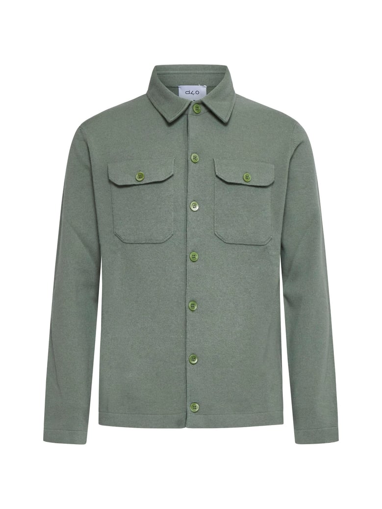 shirt jacket green cashmere by Selfnex