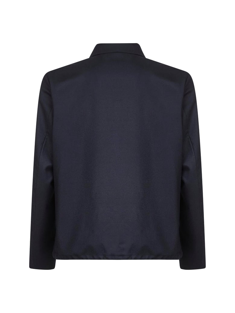 chore jacket blue virgin wool by Selfnex