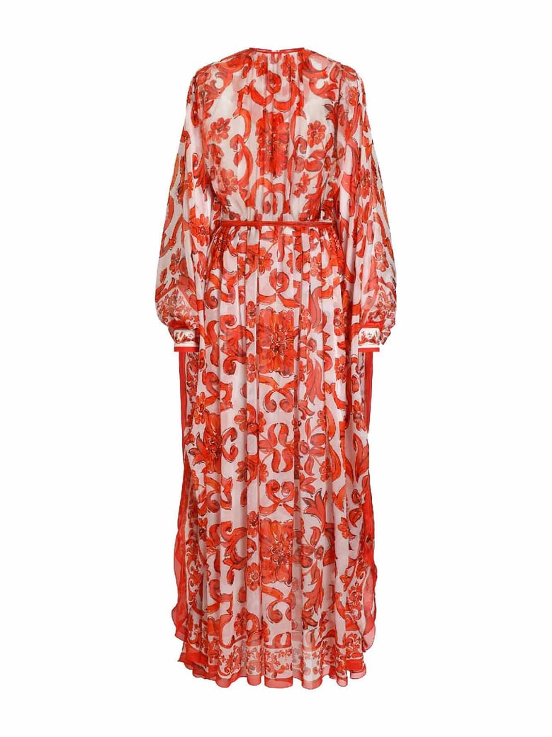 kaftan dress silk maiolica print by Selfnex