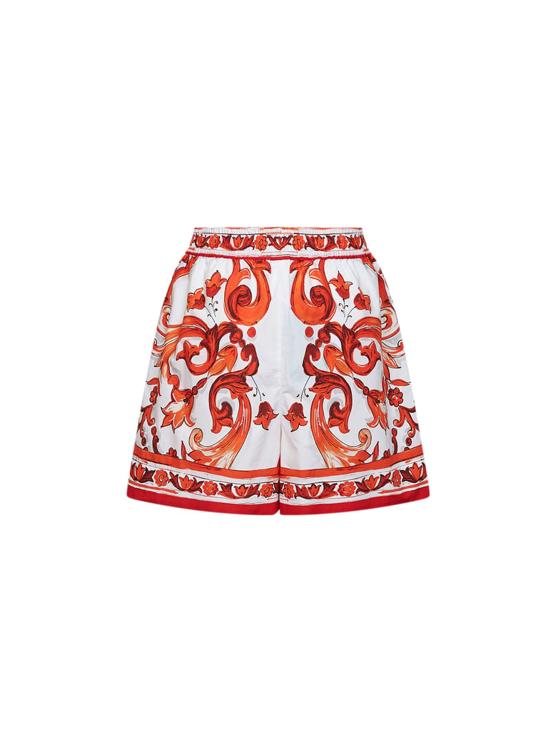 bermuda shorts maiolica print orange by Selfnex