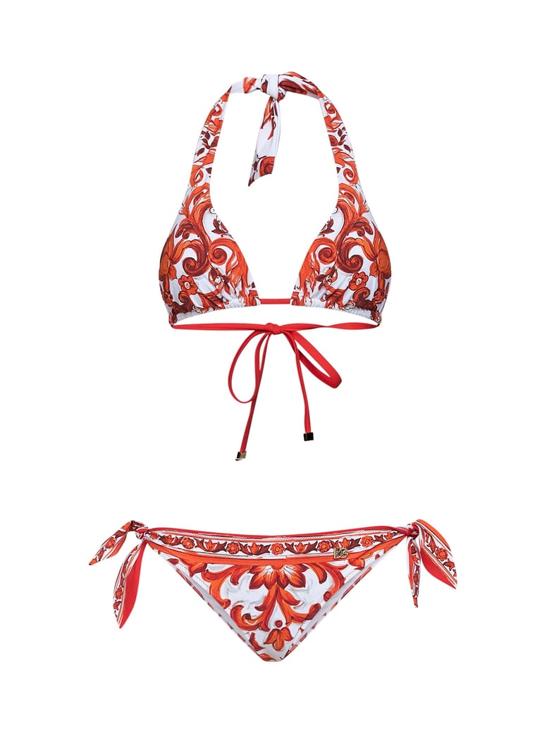 bikini maiolica-print orange by Selfnex