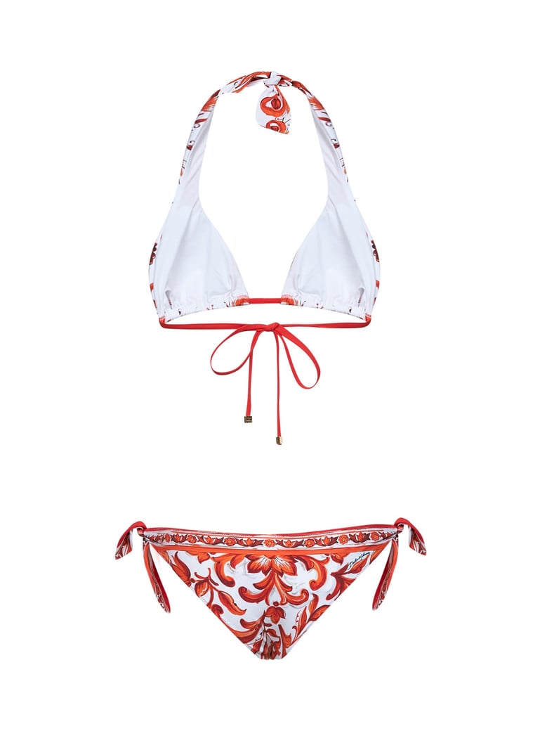 bikini maiolica-print orange by Selfnex