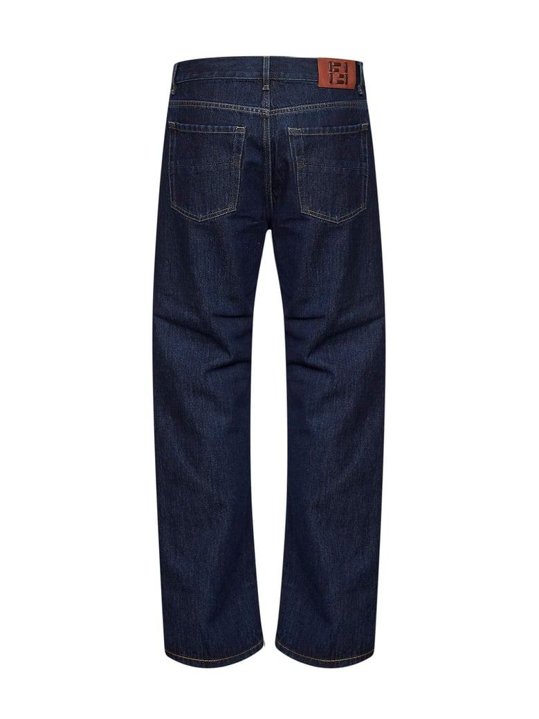 jeans straight-leg dark blue by Selfnex