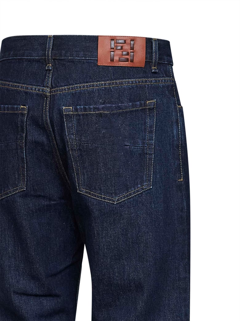 jeans straight-leg dark blue by Selfnex