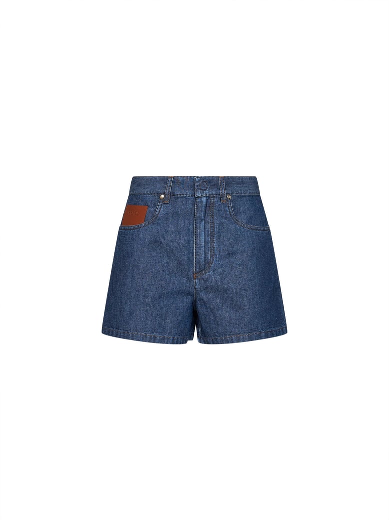 shorts cotton chambray navy blue by Selfnex