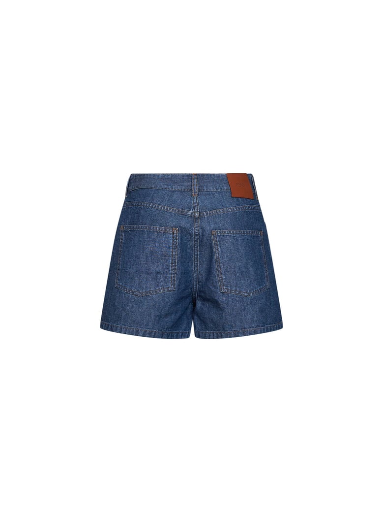 shorts cotton chambray navy blue by Selfnex
