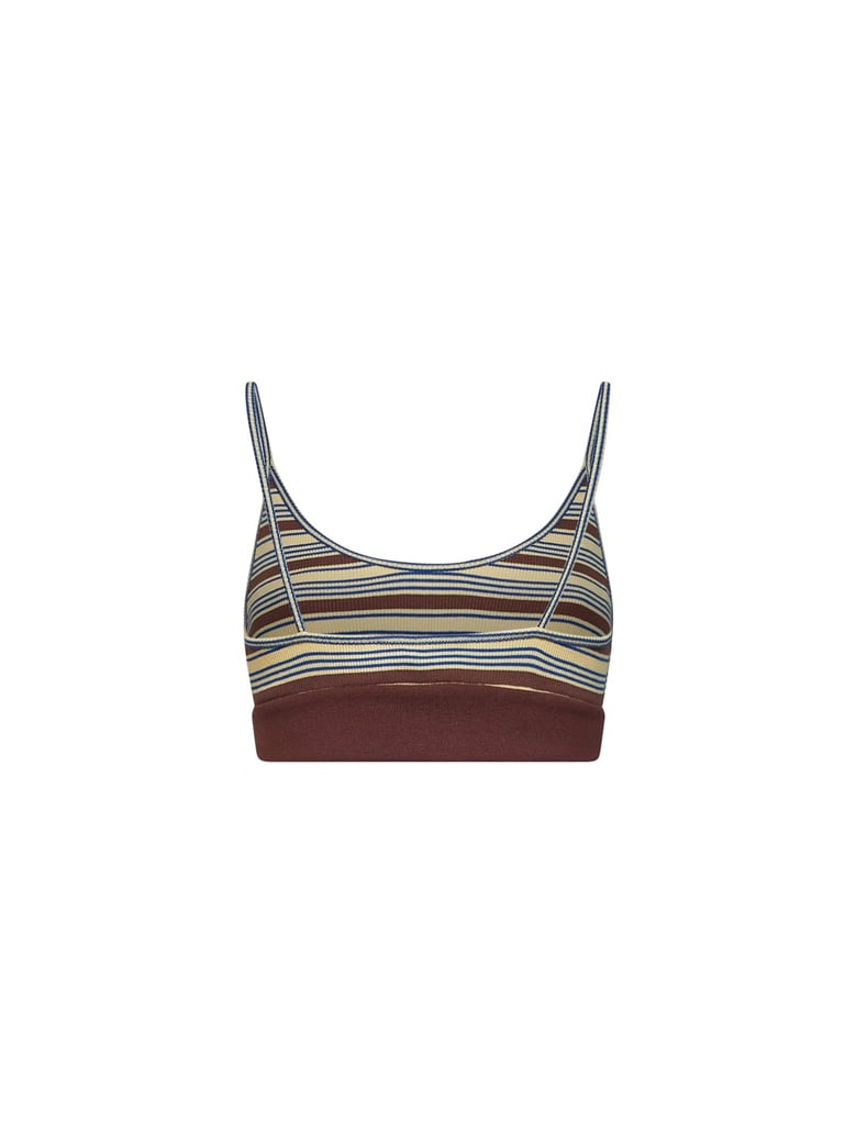 cotton knit bralette top multicolour by Selfnex