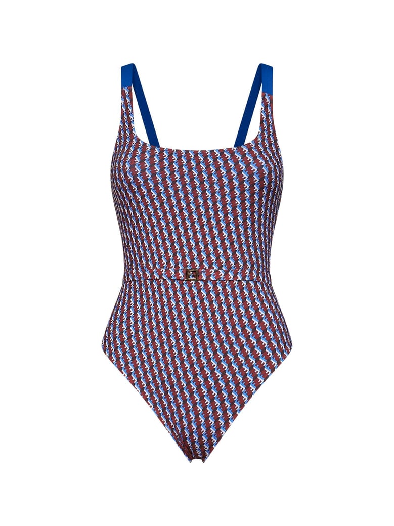 one-piece swimsuit lycra red/blue by Selfnex