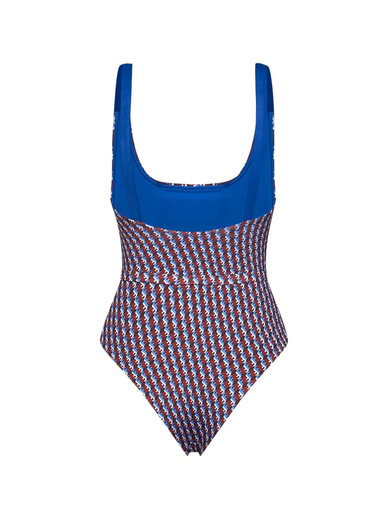 one-piece swimsuit lycra red/blue by Selfnex