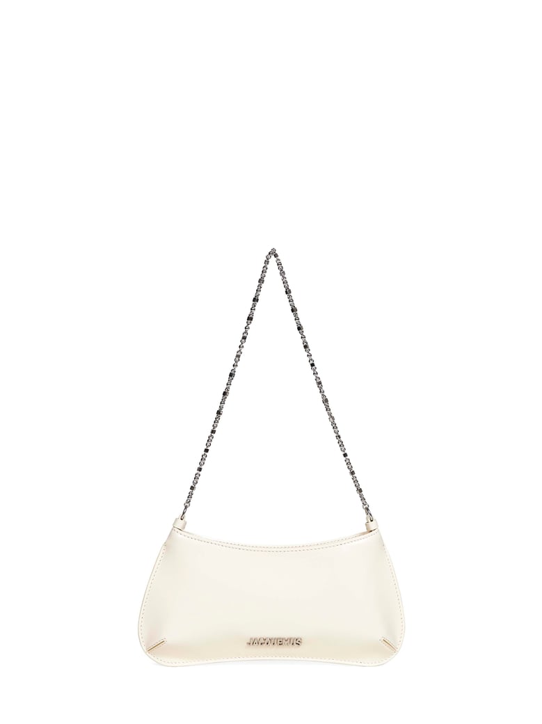 shoulder bag bisou chaine white calf leather by Selfnex