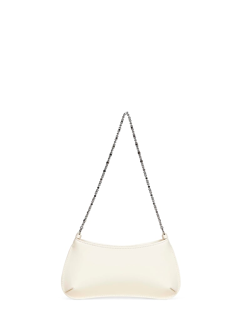 shoulder bag bisou chaine white calf leather by Selfnex