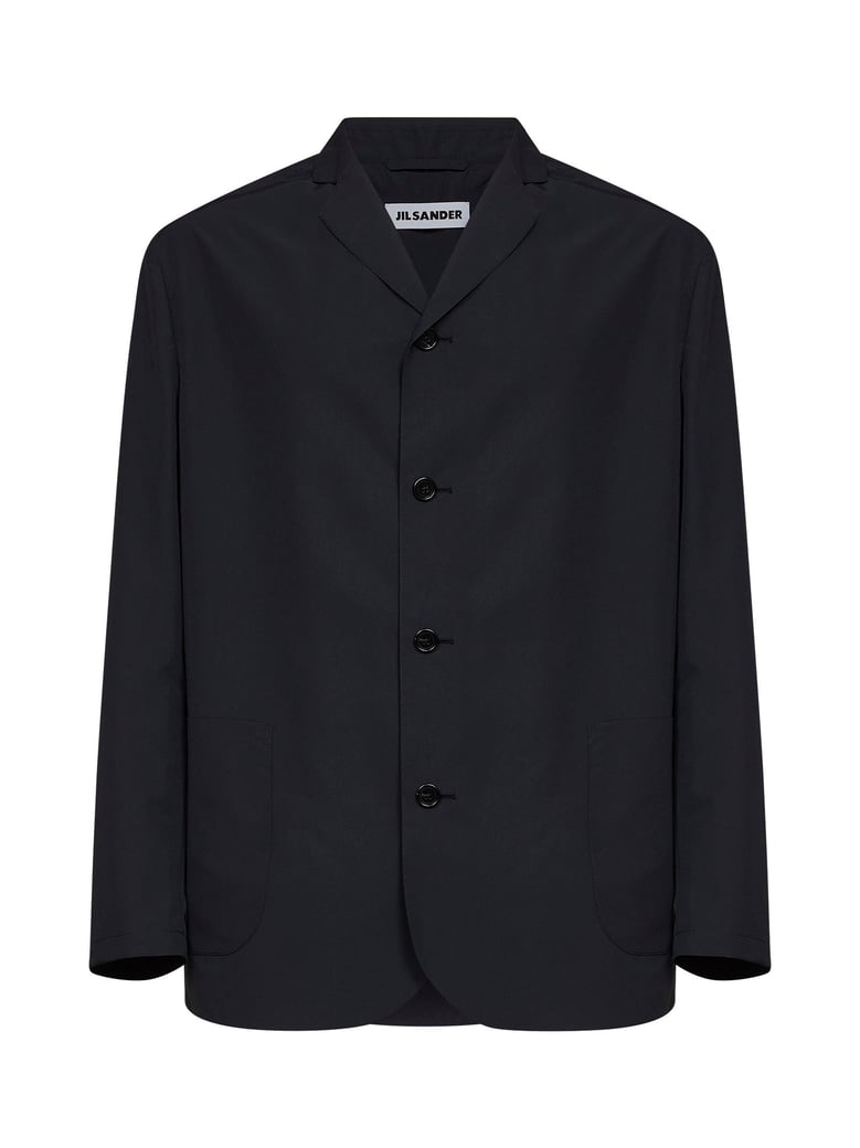 single-breasted waterproof jacket black by Selfnex