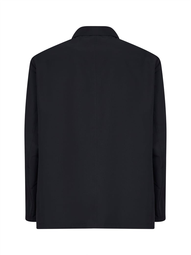 single-breasted waterproof jacket black by Selfnex