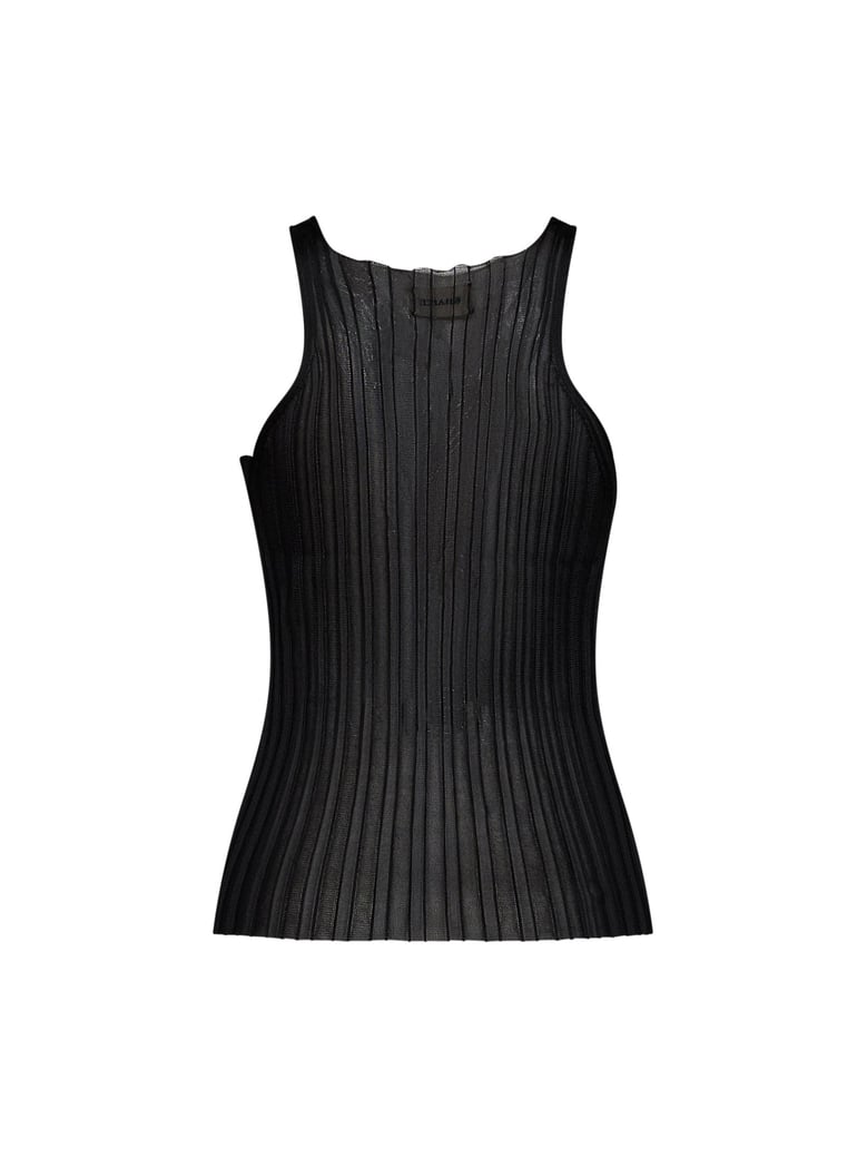 top val ribbed viscose black by Selfnex