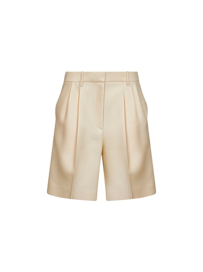 shorts auggie ivory wool-silk by Selfnex