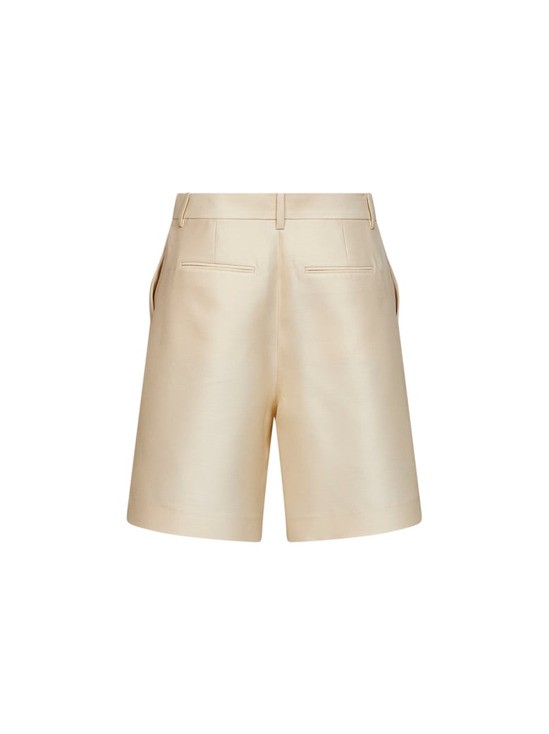 shorts auggie ivory wool-silk by Selfnex