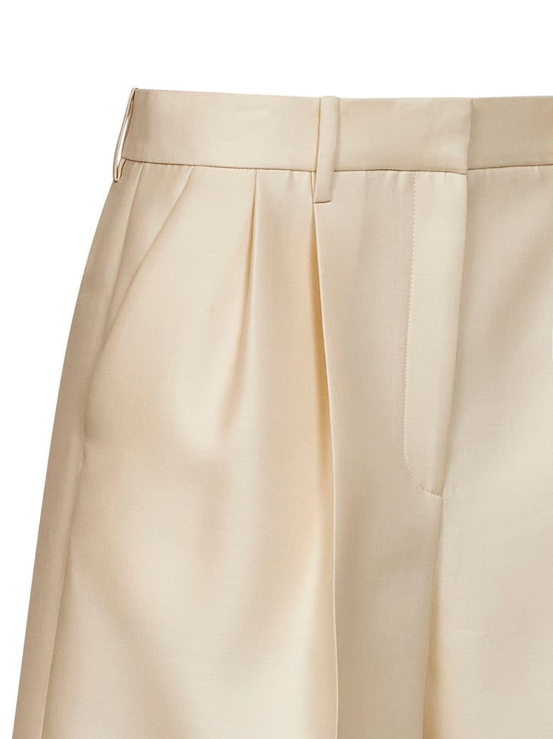 shorts auggie ivory wool-silk by Selfnex