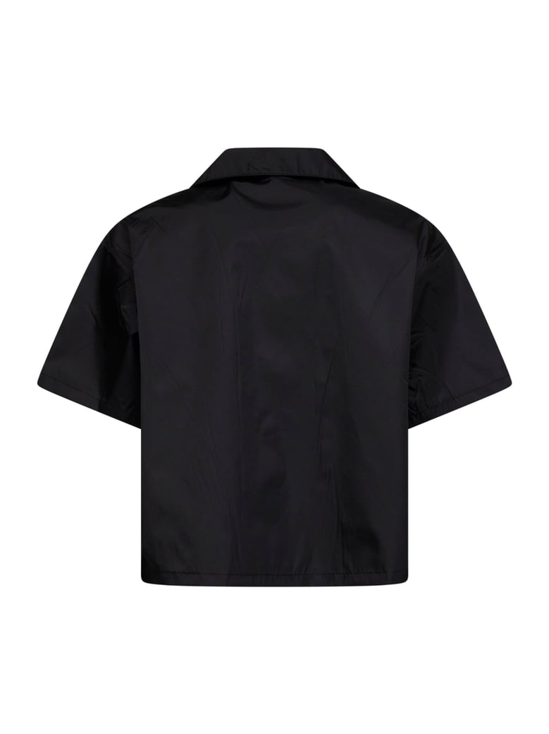 short-sleeved re-nylon shirt black by Selfnex
