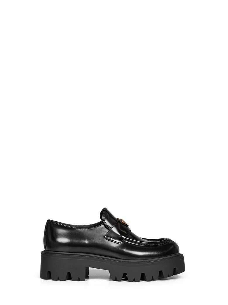 loafers brushed calf leather black by Selfnex