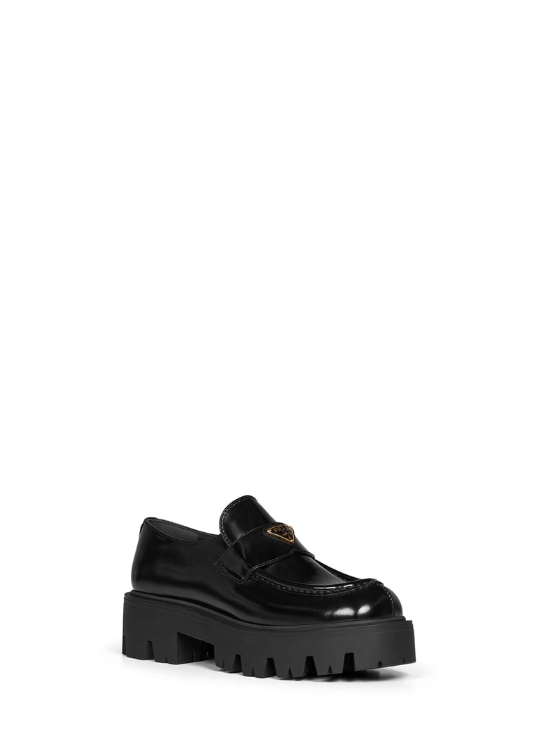 loafers brushed calf leather black by Selfnex