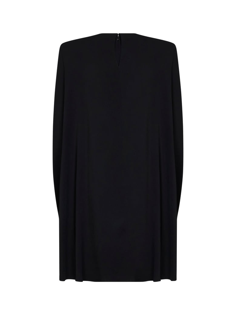 mini dress cape-style viscose black by Selfnex