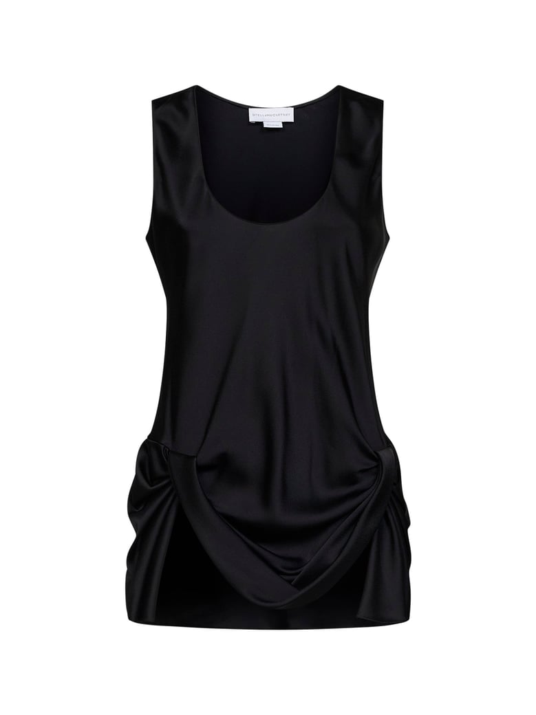 top draped satin black by Selfnex