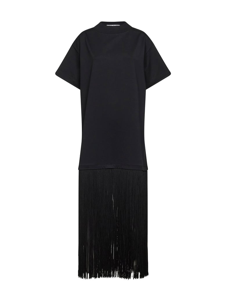 dress t-shirt-style black cotton by Selfnex