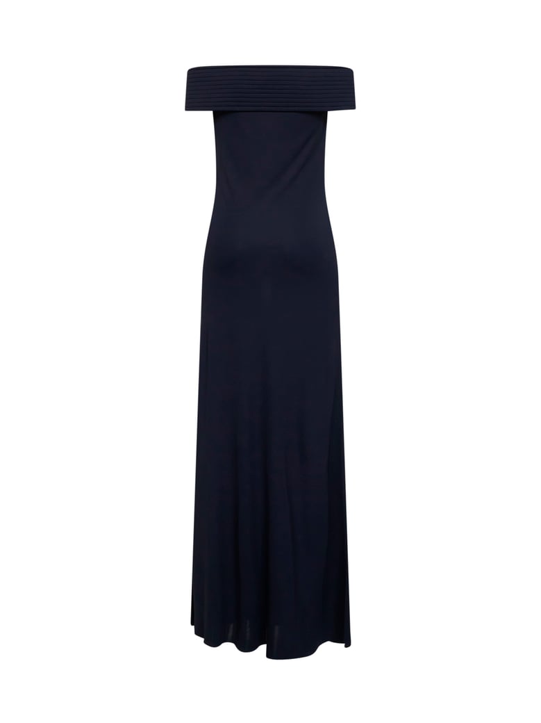 dress off-the-shoulder jersey blue by Selfnex