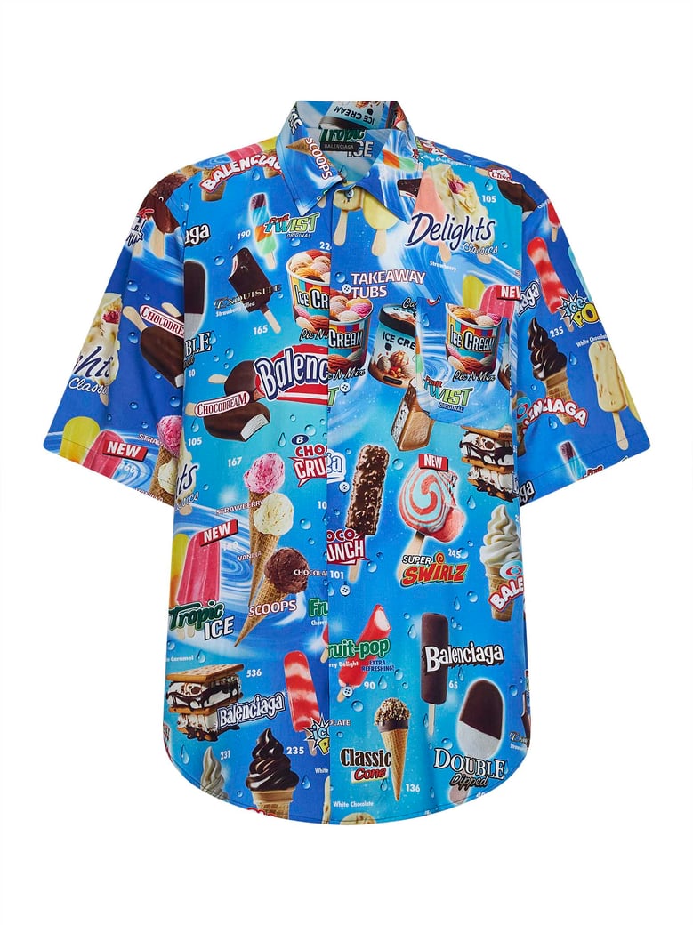 blue sweet treat minimal shirt by Selfnex