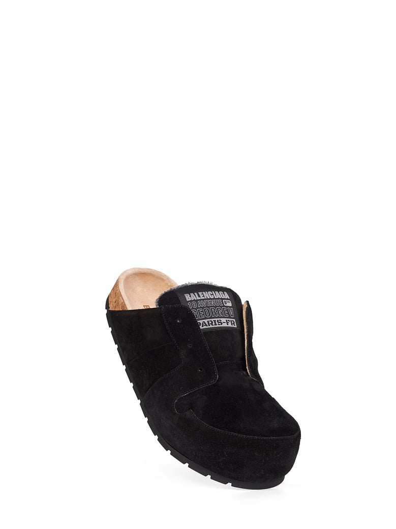 mules black suede calfskin by Selfnex