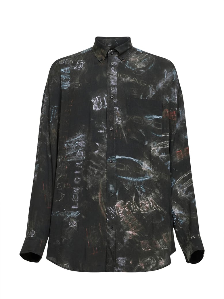 shirt cocoon washed crayon black by Selfnex