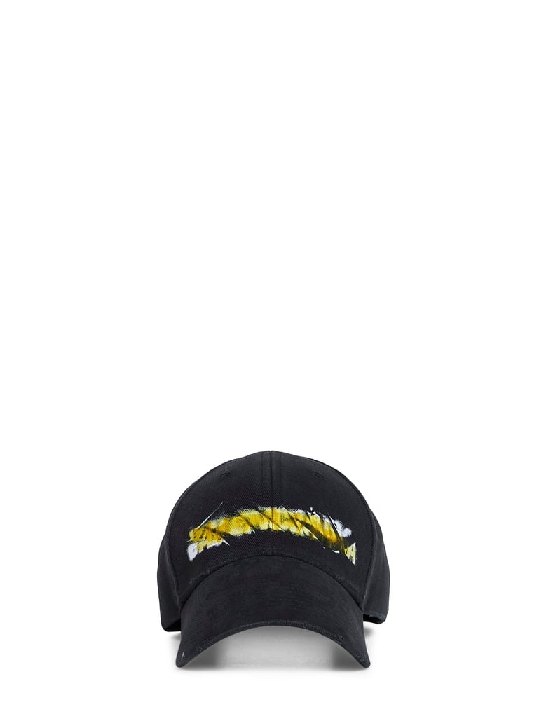 cap messy spray black cotton by Selfnex