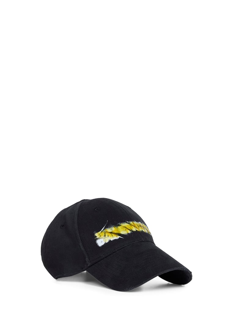 cap messy spray black cotton by Selfnex