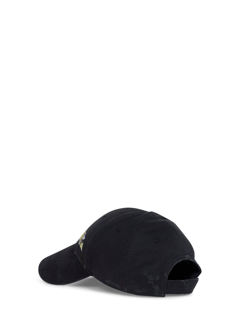 cap messy spray black cotton by Selfnex